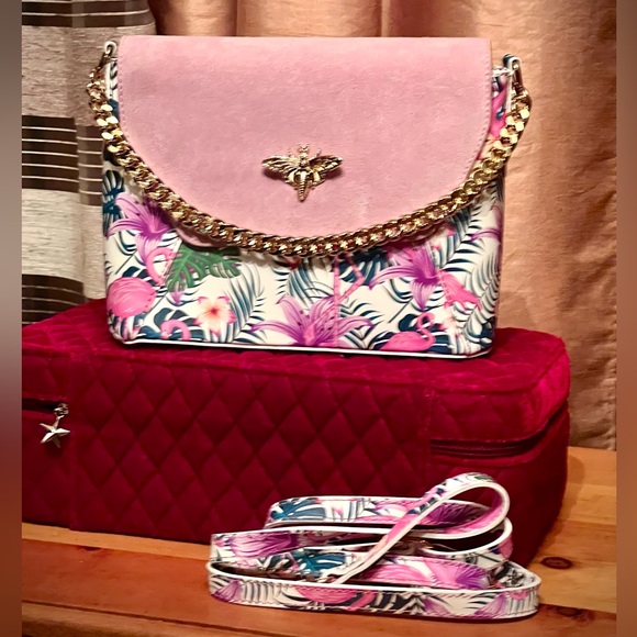 New NWT MADE IN ITALY VERA PELLE GENUINE LEATHER LILAC PINK FLAMINGO PURSE - Picture 3 of 15